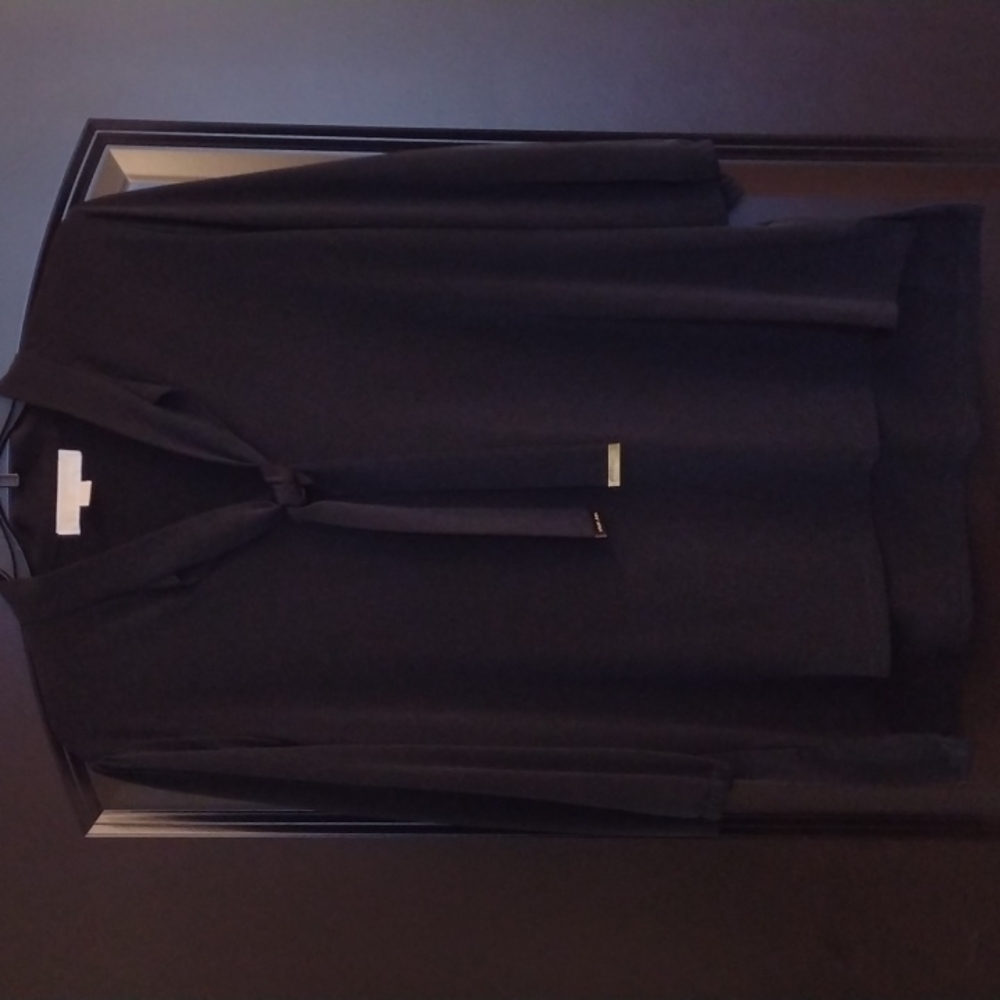 NWOT Michael Kors 3/4 Sleeve Top with Gold Tipped Tie Accent